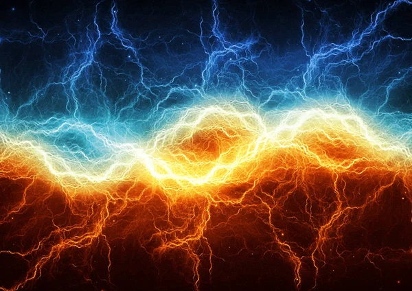 Fire and ice lightning — Stock Photo, Image