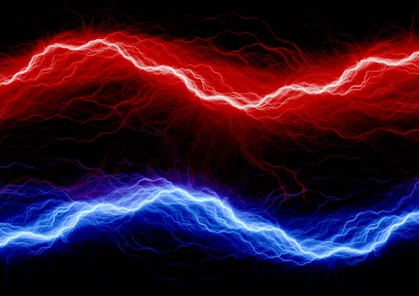 Red and blue lightning — Stock Photo, Image