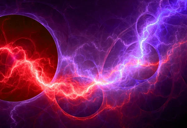 Red and purple lightning — Stock Photo, Image