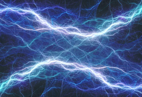 Blue electrical lightning — Stock Photo, Image
