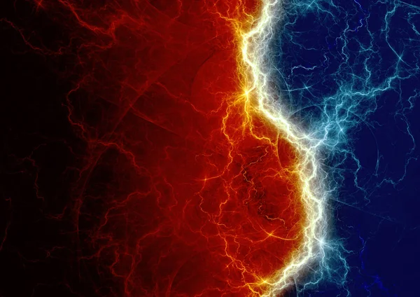 Fire and ice lightning — Stock Photo, Image