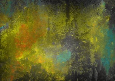 Yeşil ve sarı grunge doku, arka plan