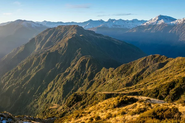 Morgon södra Alperna, Hokitika, New Zealand — Stockfoto
