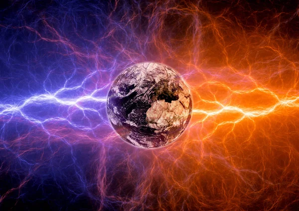 Ilustração do apocalipse da Terra — Fotografia de Stock