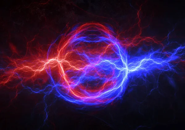 火和冰电闪电 等离子体能量背景 — 图库照片