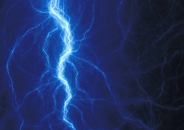 Синяя Плазменная Молния Абстрактный Электрический Фон — стоковое фото