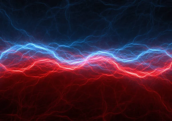 Red Blue Electrical Lightnings Abstract Plasma — Stock Photo, Image