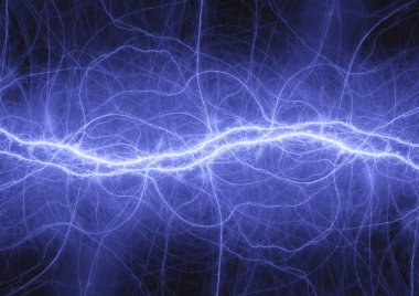 Mavi şimşek veya ses dalgaları görselleştirme, dijital electrocal arka plan