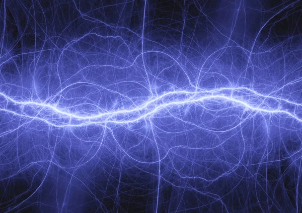 Blue Lightning Sound Waves Visualization Digital Electrocal Background — Stock Photo, Image