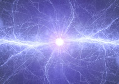 Mavi elektrik şimşek, plazma ve elektrik arka plan