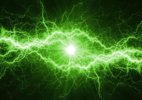 Rayo Energía Verde Plasma Fondo Energía Eléctrica — Foto de Stock