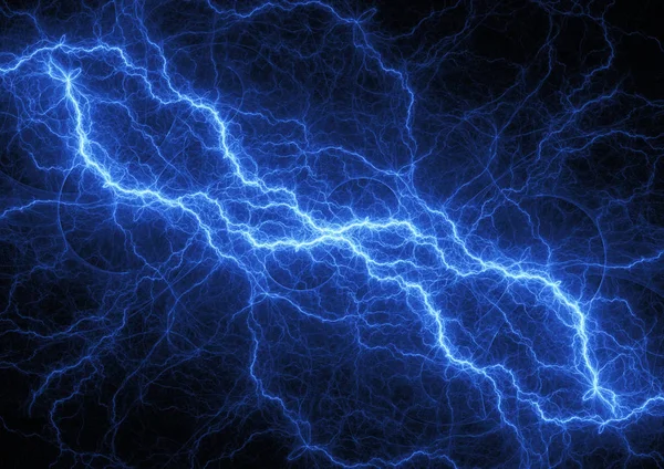 Blauer Blitz Plasma Und Elektrischer Hintergrund — Stockfoto