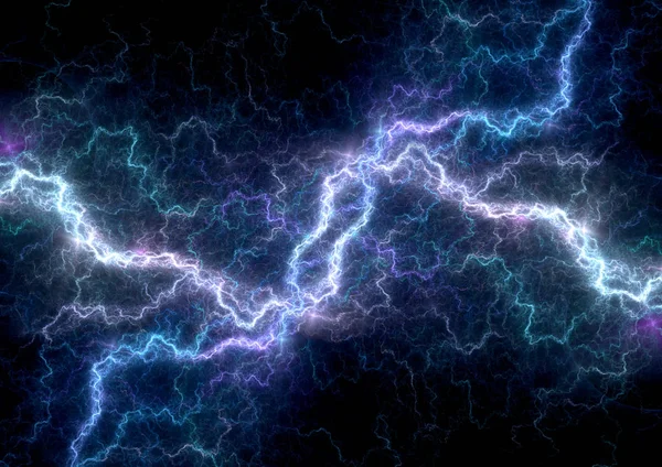 Blue Lightning Bolt Plasma Electrical Power Background — Stock Photo, Image