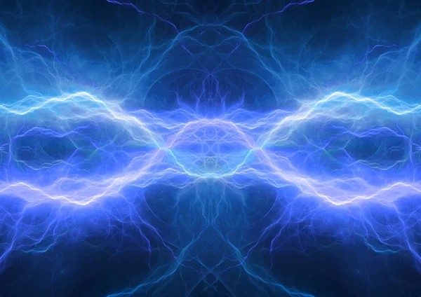Fundal Plasmatic Albastru Abstract Electric Fulger — Fotografie, imagine de stoc