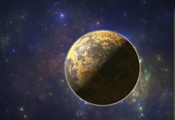 Planeta Alienígena Del Espacio Profundo Ilustración Ciencia Ficción — Foto de Stock