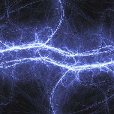 Mavi plazma ve enerji elektrik yıldırım arka plan