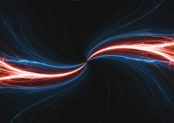 火と氷雷ボルト プラズマ電力 — ストック写真