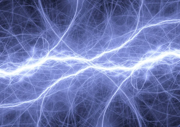 Μπλε Φόντο Ηλεκτρικές Πλάσματος Και Κεραυνούς — Φωτογραφία Αρχείου