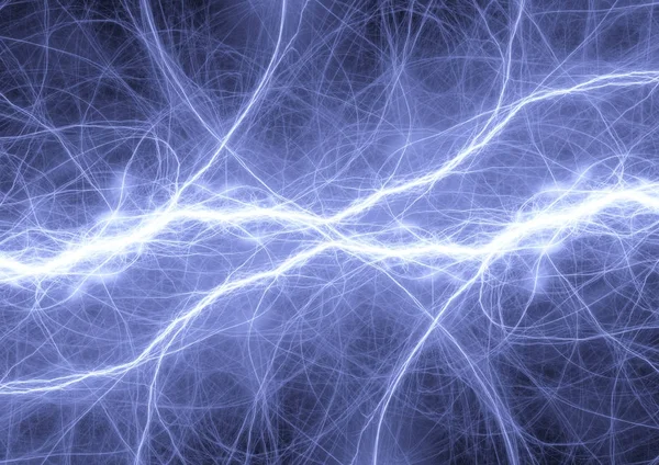 Elektrik mavi arka plan, plazma ve yıldırım