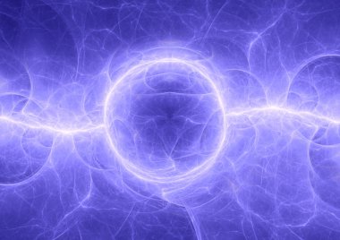 Mavi Yıldırım ve plazma, elektrikli arka plan