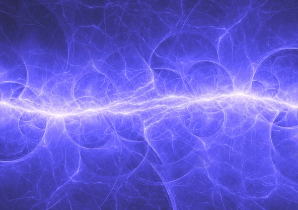 Blauwe Bliksem Plasma Abstracte Elektrische Achtergrond — Stockfoto