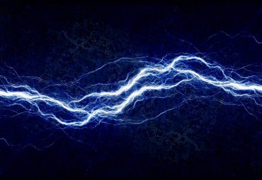 Mavi elektrik yıldırım cıvata, plazma ve güç arka plan