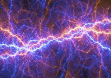 Ateş ve buz soyut şimşek