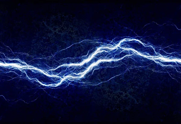 Blue Electrical Lightning Bolt Plasma Power Background — Stock Photo, Image