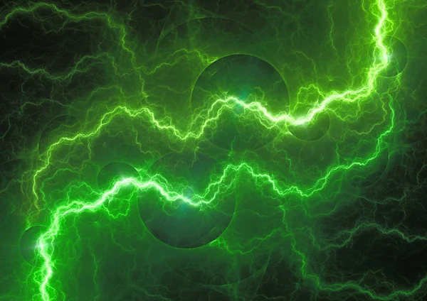 Green Power Abstract Lightning Bolt — Stock Photo, Image