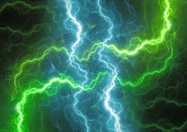 Blue Green Lightning Power Plasma Background — Stock Photo, Image