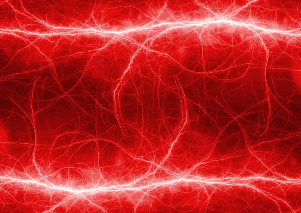 Red Plasma Lightning Abstract Electric Background — Stock Photo, Image
