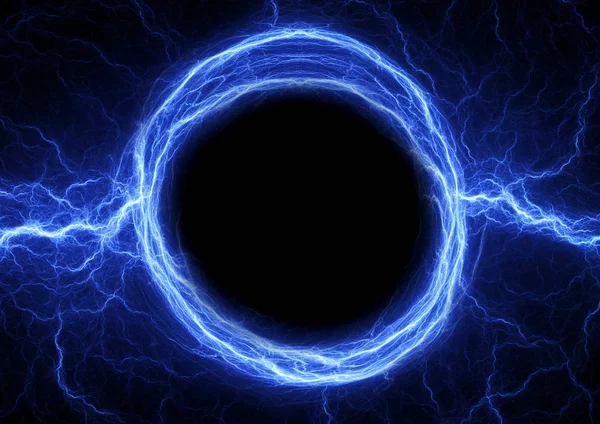 Bola Rayo Azul Fondo Plasma Eléctrico Abstracto — Foto de Stock