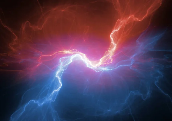 Fire Ice Plasma Lightning Abstract Electrical Background — Stock Photo, Image