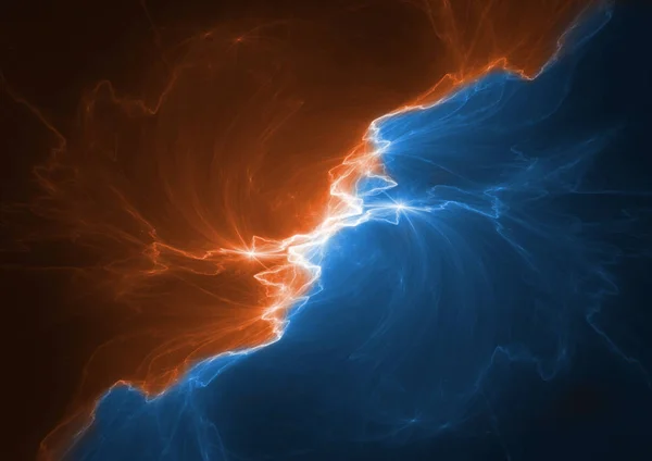 Feuer Und Eis Elektrischer Blitz Plasma Und Strom Hintergrund — Stockfoto