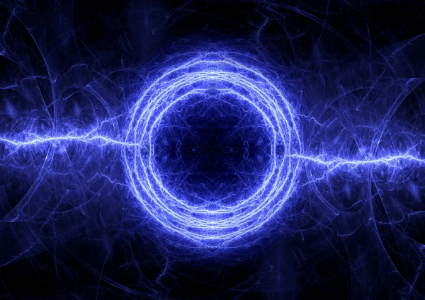 Blue Electrical Lightning Abstract Plasma Background — Stock Photo, Image