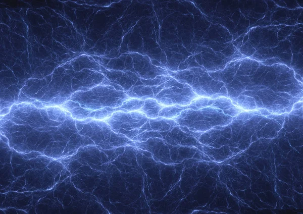 青いプラズマ雷 電源と電気的背景 — ストック写真