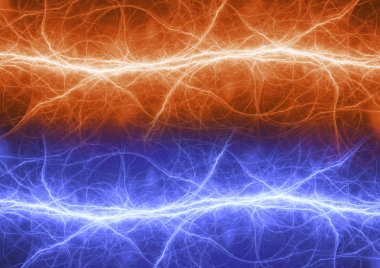 Ateş ve buz yıldırım cıvata, plazma ve enerji arka plan