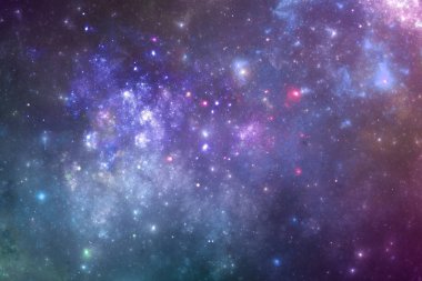 Fantasy evren gökada yıldız ve bulutsu, astro arka plan ile