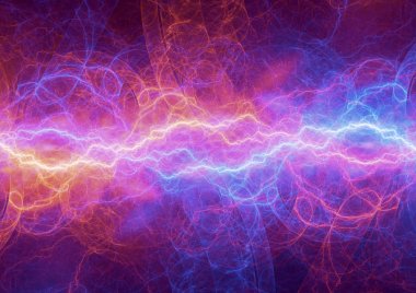 Ateş ve buz elektrik plazma arka plan şimşek,