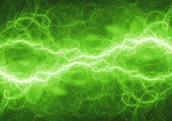 Green Energy Electrical Lightning Background — Stock Photo, Image