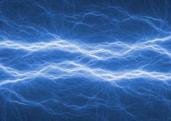 Niebieskie Tło Elektrycznego Błyskawic Streszczenie Plasma Abstrakcja — Zdjęcie stockowe