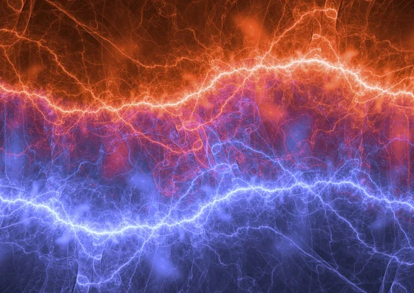 Вогонь Лід Електрична Блискавка Плазмовий Силовий Фон — стокове фото