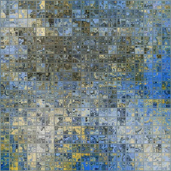 Mosaico Blu Sfondo Astratto — Foto Stock