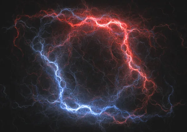 Fire and ice lightning background, plasma and power abstract