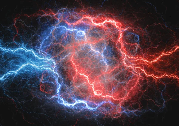 Feuer Und Eis Plasma Blitzwolke Elektrischer Wolkenhintergrund — Stockfoto