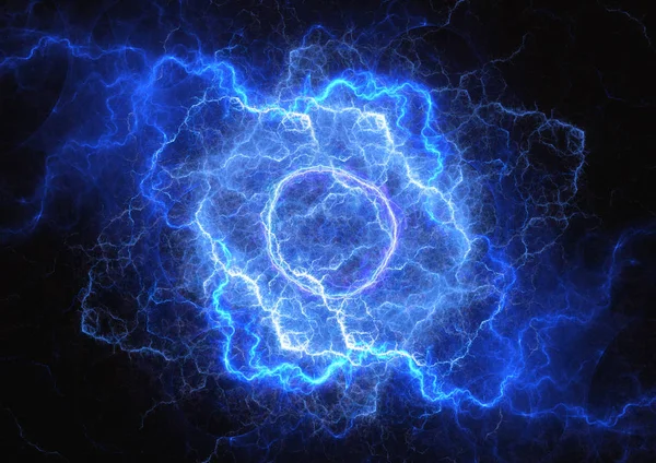 Blaue Plasma Blitzwolke Elektrischer Sturm — Stockfoto