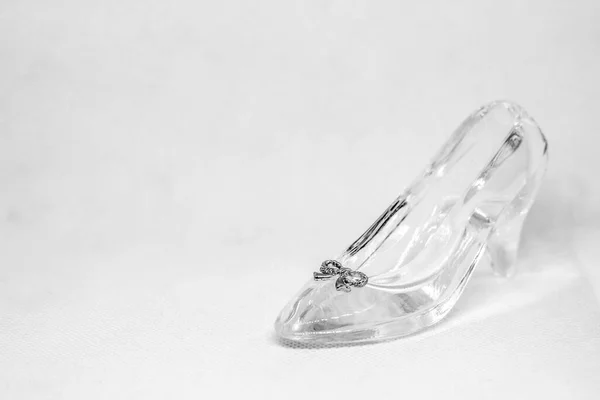 Zapatos Mujer Cristal Con Tacones Altos Zapatos Vidrio Primer Plano — Foto de Stock