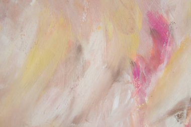 Acril üzerinde renkli fırça darbeleri. Soyut arkaplan mavi, pembe, beyaz kahverengi.