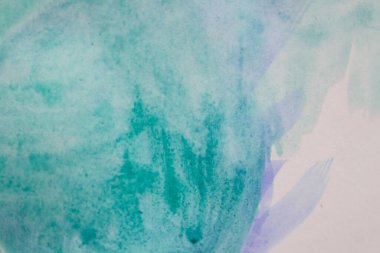 Arkaplan olarak soyut suluboya mavi sıçrama. Suluboya desen, resim, suluboya yıkama..