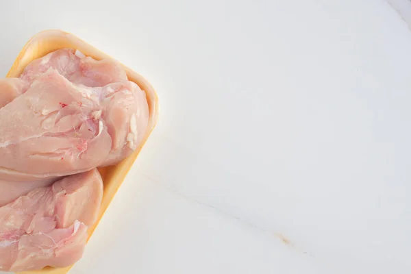 Куриное Филе Свежее Куриное Мясо Крупным Планом Розовым Оттенком Концепция — стоковое фото
